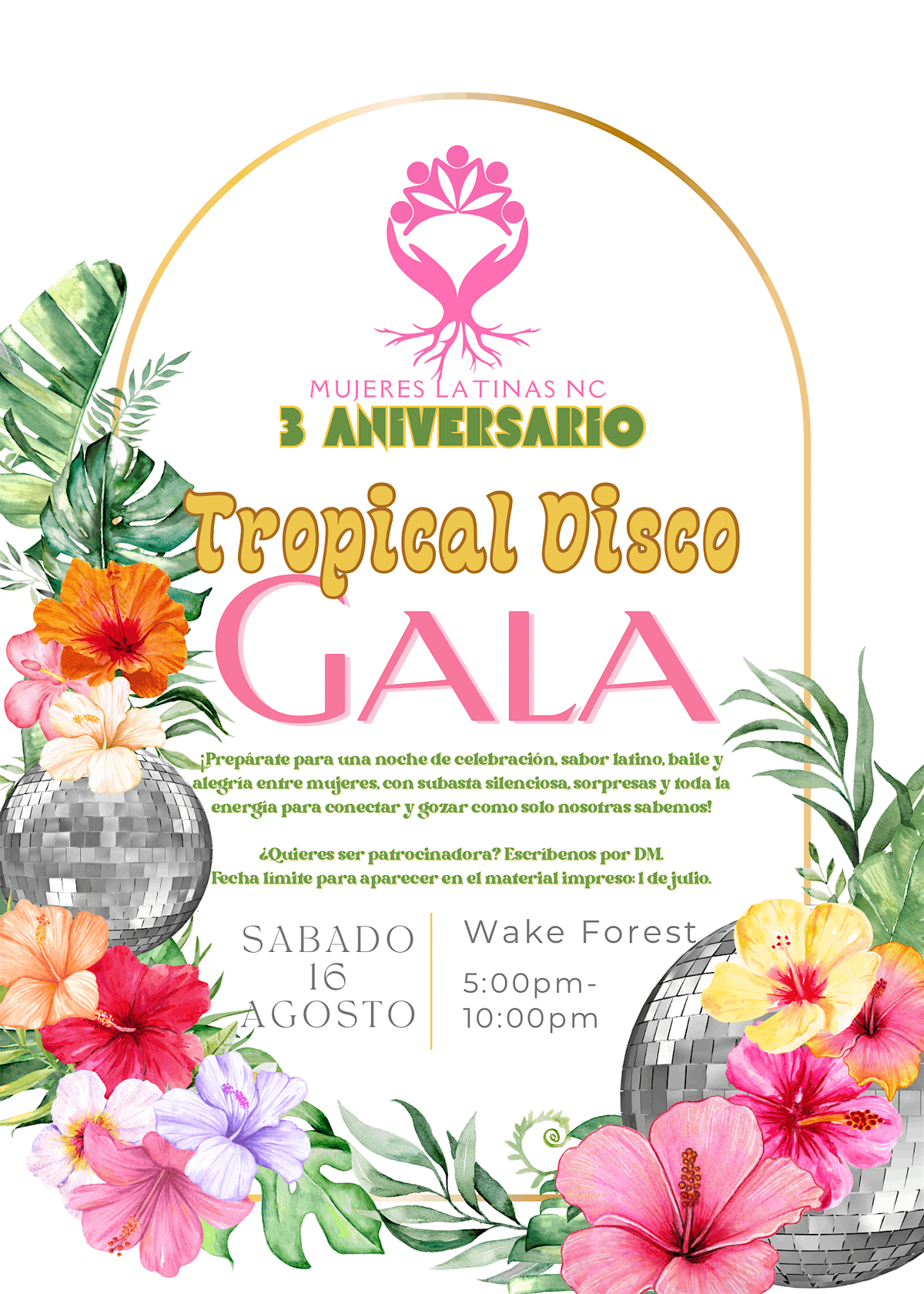 Mujeres Latinas NC | 3er Aniversario | Tropical Disco Gala