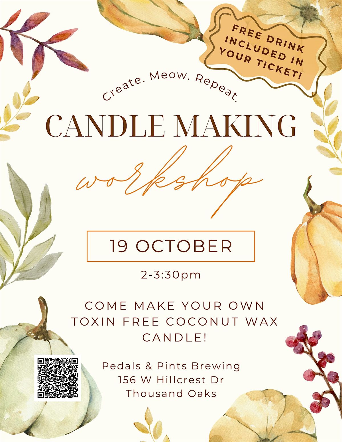 Candles & Beer: Candle making class at Pedals & Pints Brewing Co.!