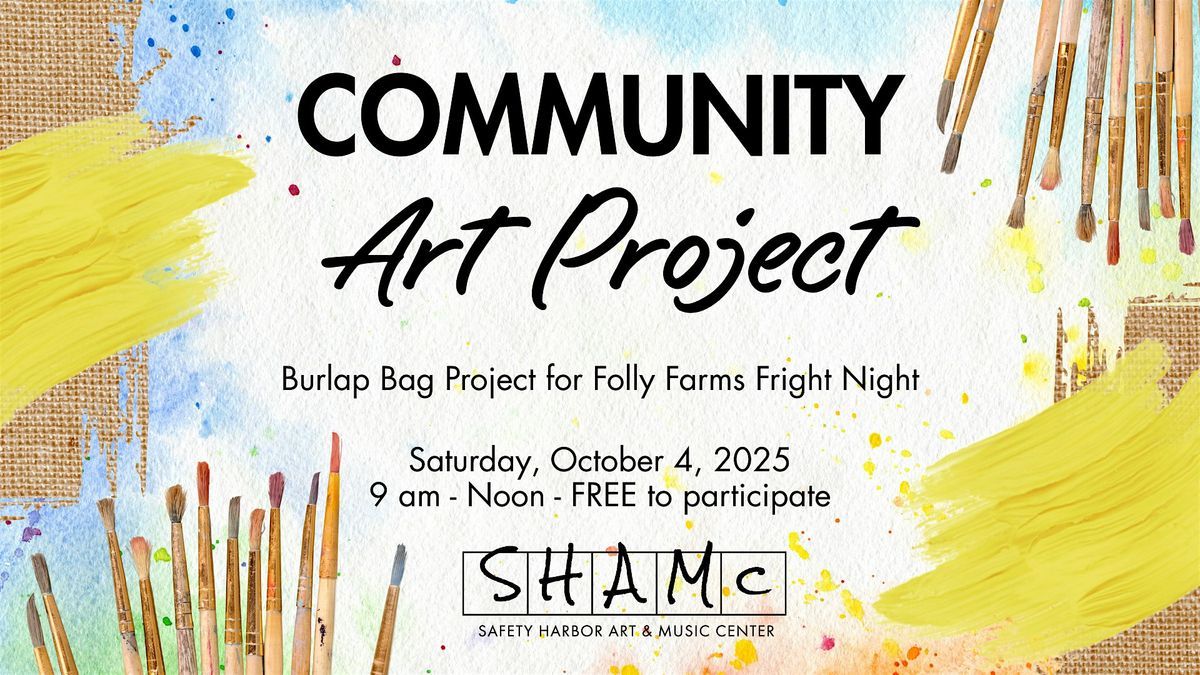 FREE Community Art Project: Paint Burlap Bags