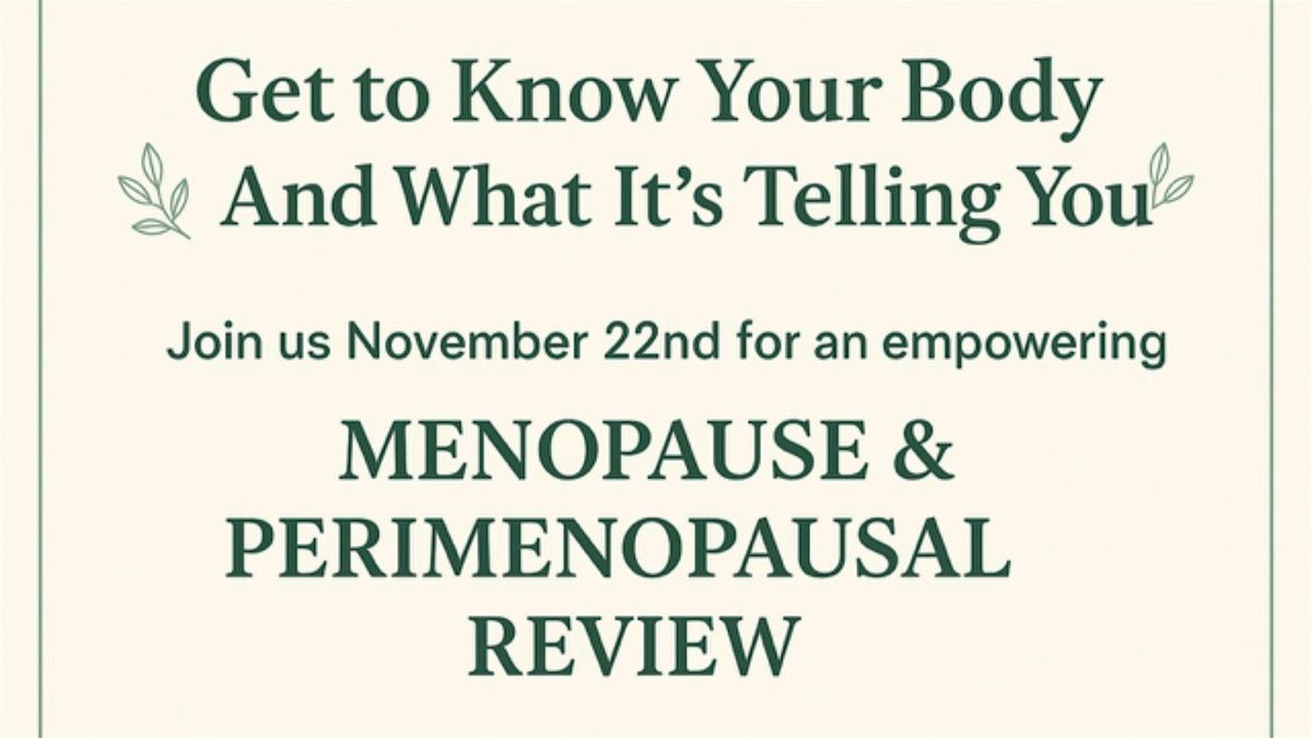 Herbalist Review To Menopause & Perimenopause