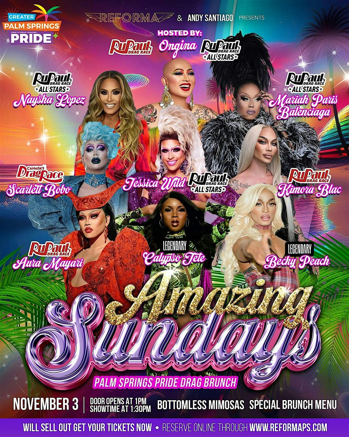 AMAZING SUNDAYS PALM SPRINGS PRIDE DRAG BRUNCH