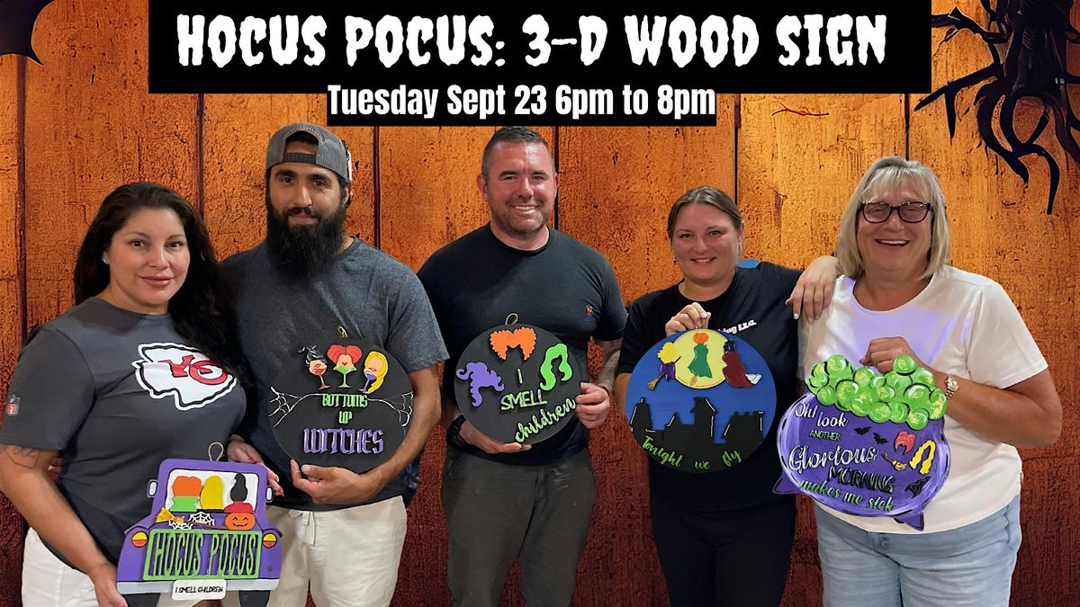 Hocus Pocus 3-D Wood Sign Paint Night @ Neo Pizza Annapolis