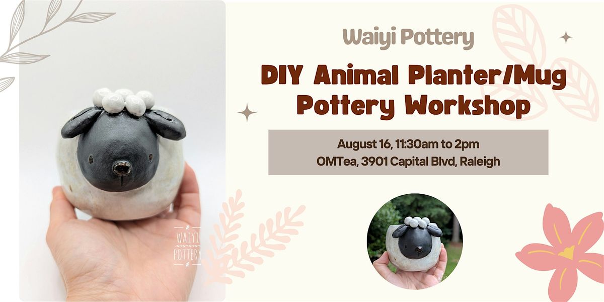 Sculpt & Sip: DIY Ceramic Animal Planter Mug Pottery Workshop