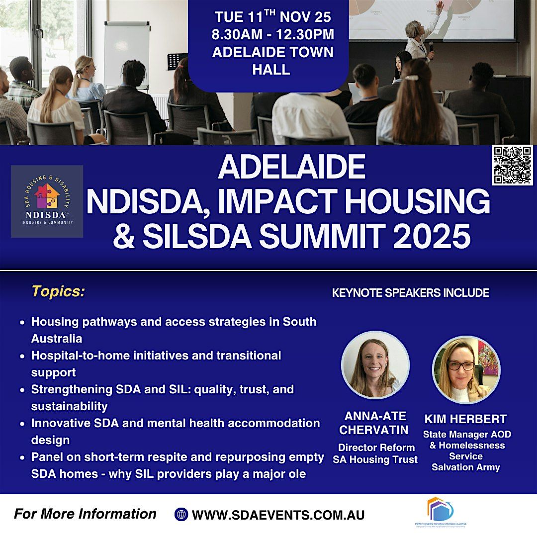 ADELAIDE NDISDA, ROBUST SDA, SOCIAL HOUSING & SILSDA  SUMMIT
