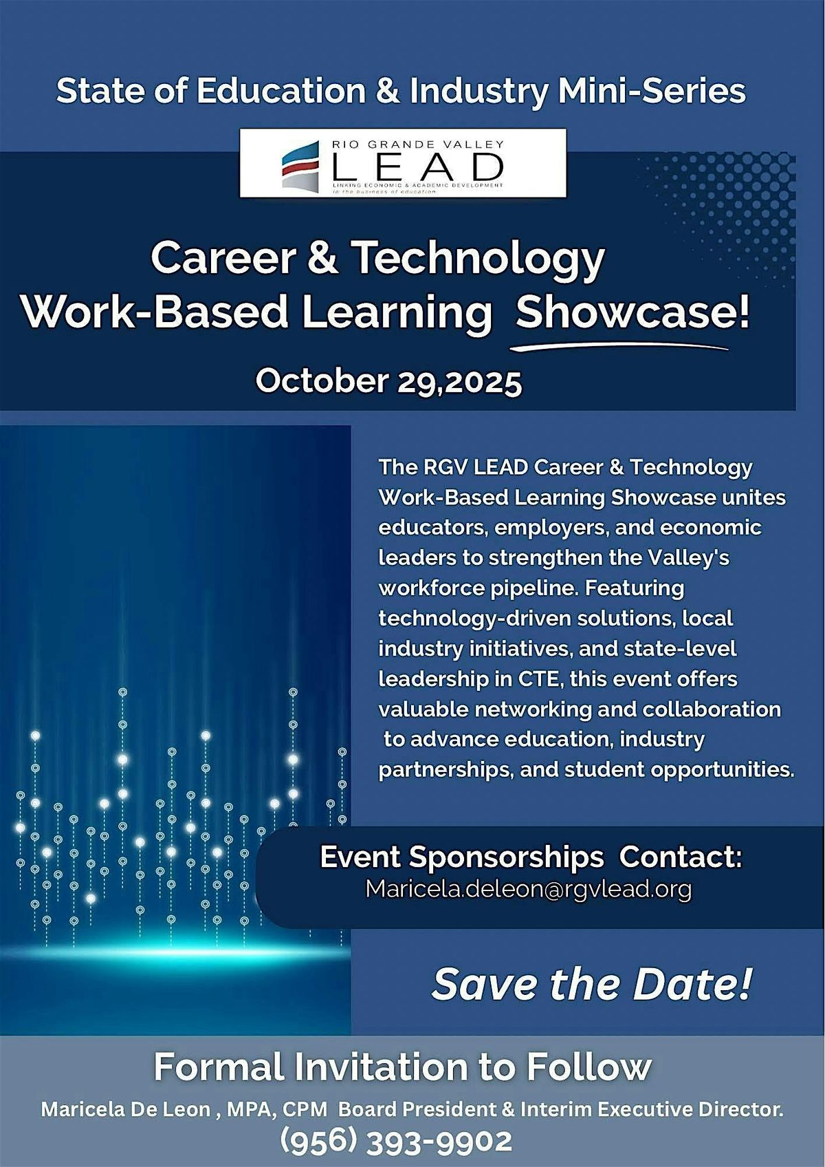 RGV LEAD Invites you to a State of Education & Industry Mini-Series Event