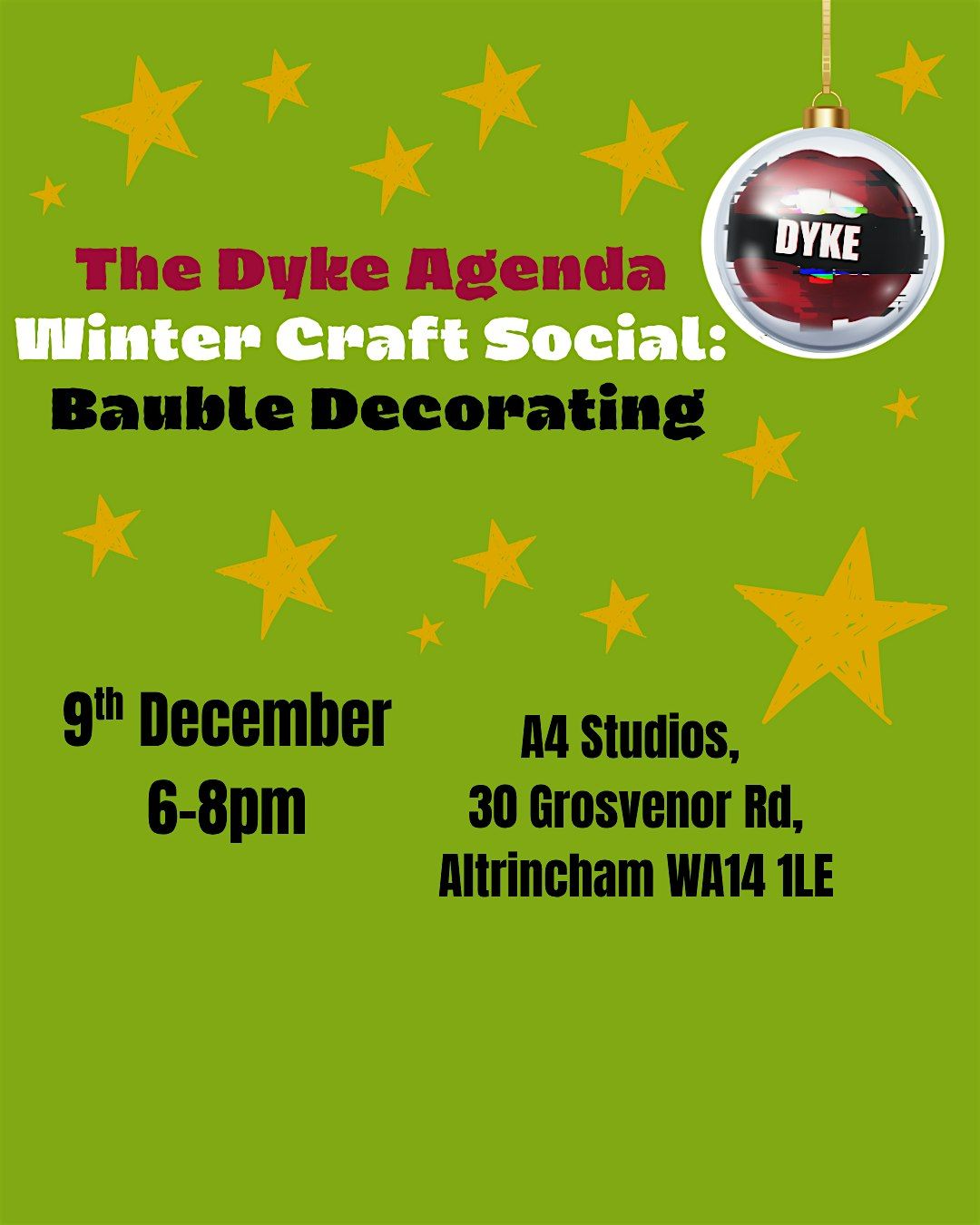 The Dyke Agenda: Winter Craft Social (Bauble Decorating)