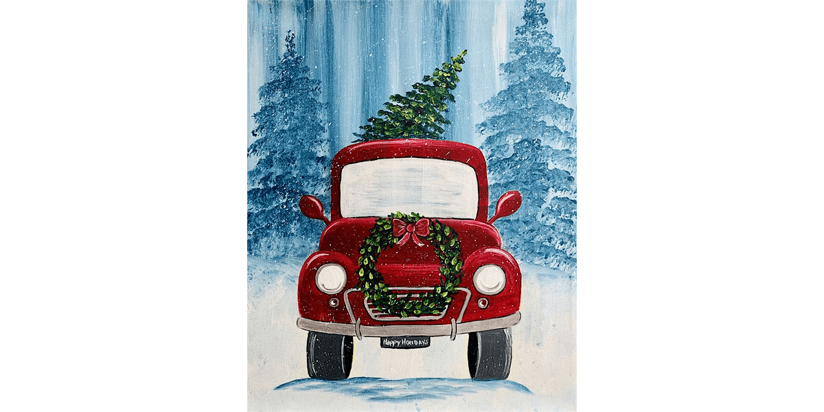 Holiday Vintage Truck - Paint and Sip in Boston | Classpop!\u2122