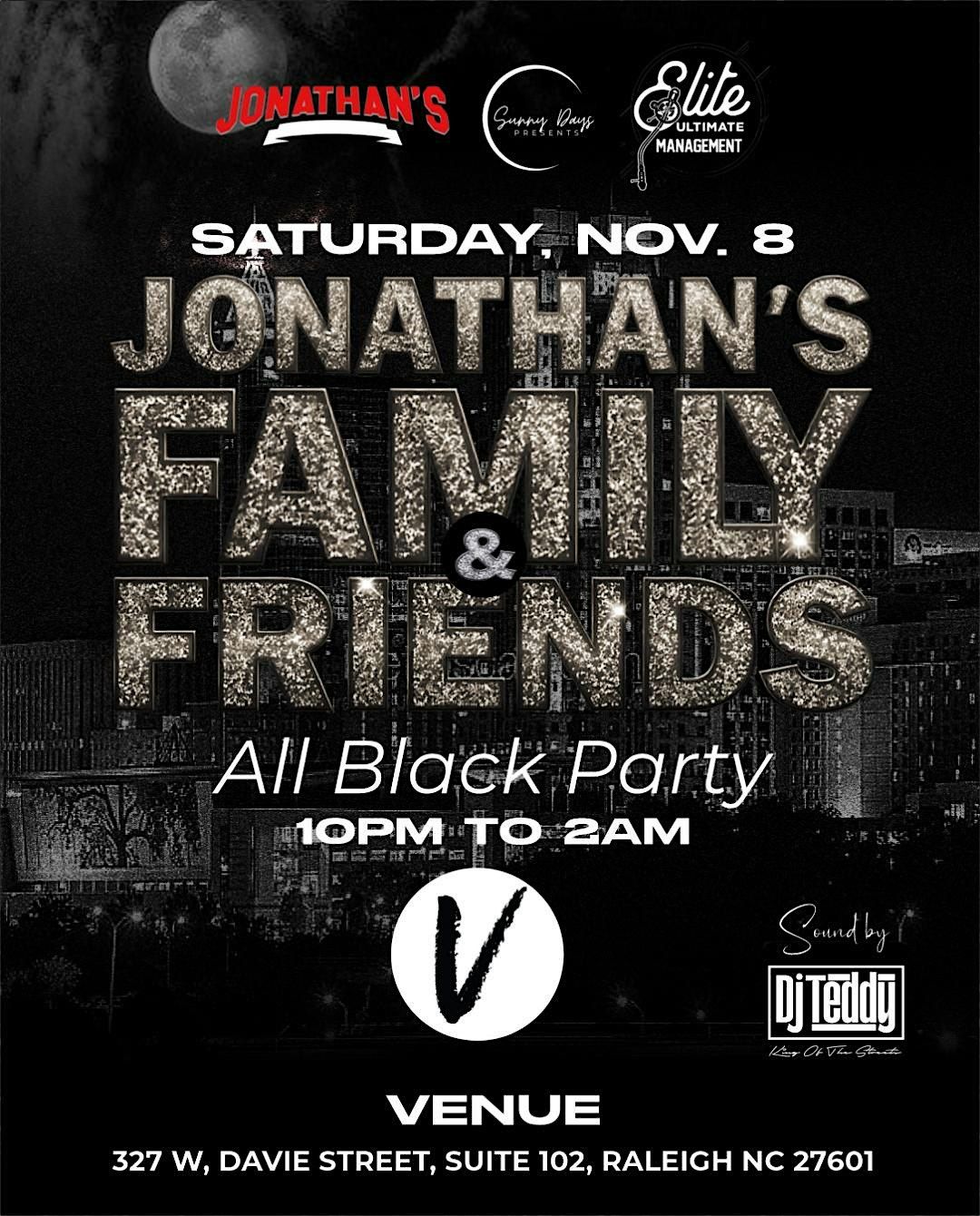 Jonathan & Friends all Black Party at the Venue