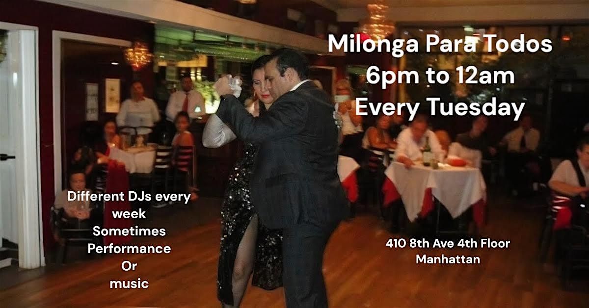 Milonga Para Todos 410 8th Ave 4th Floor Manhattan