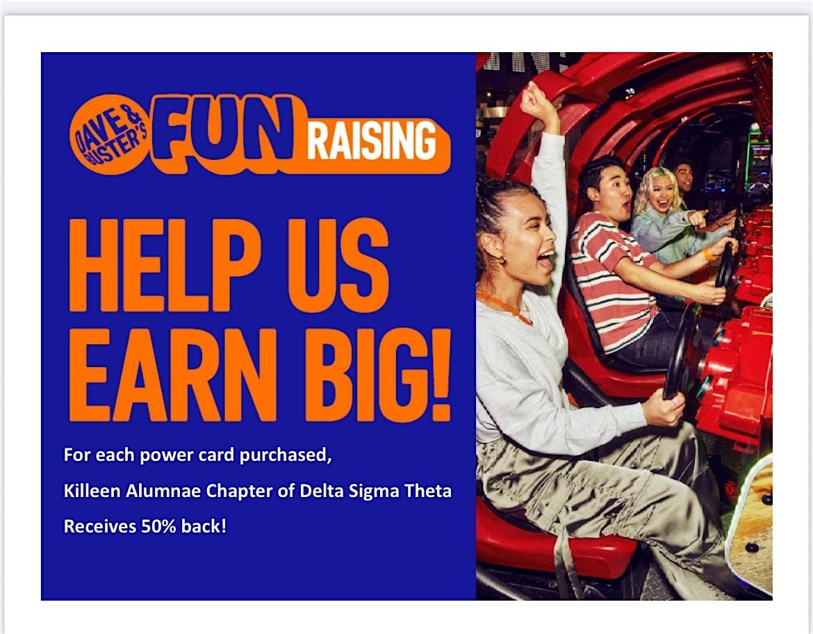 Make FUNdraising FUN!! KAC-DST with D&B (Dave & Busters)