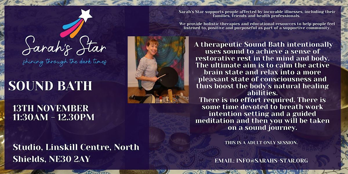 Sound Bath Sarah's Star Charity