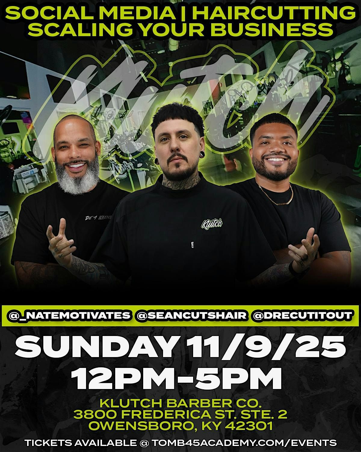 Adapt Tour with Seancutshair, Sunday November 9th 2026