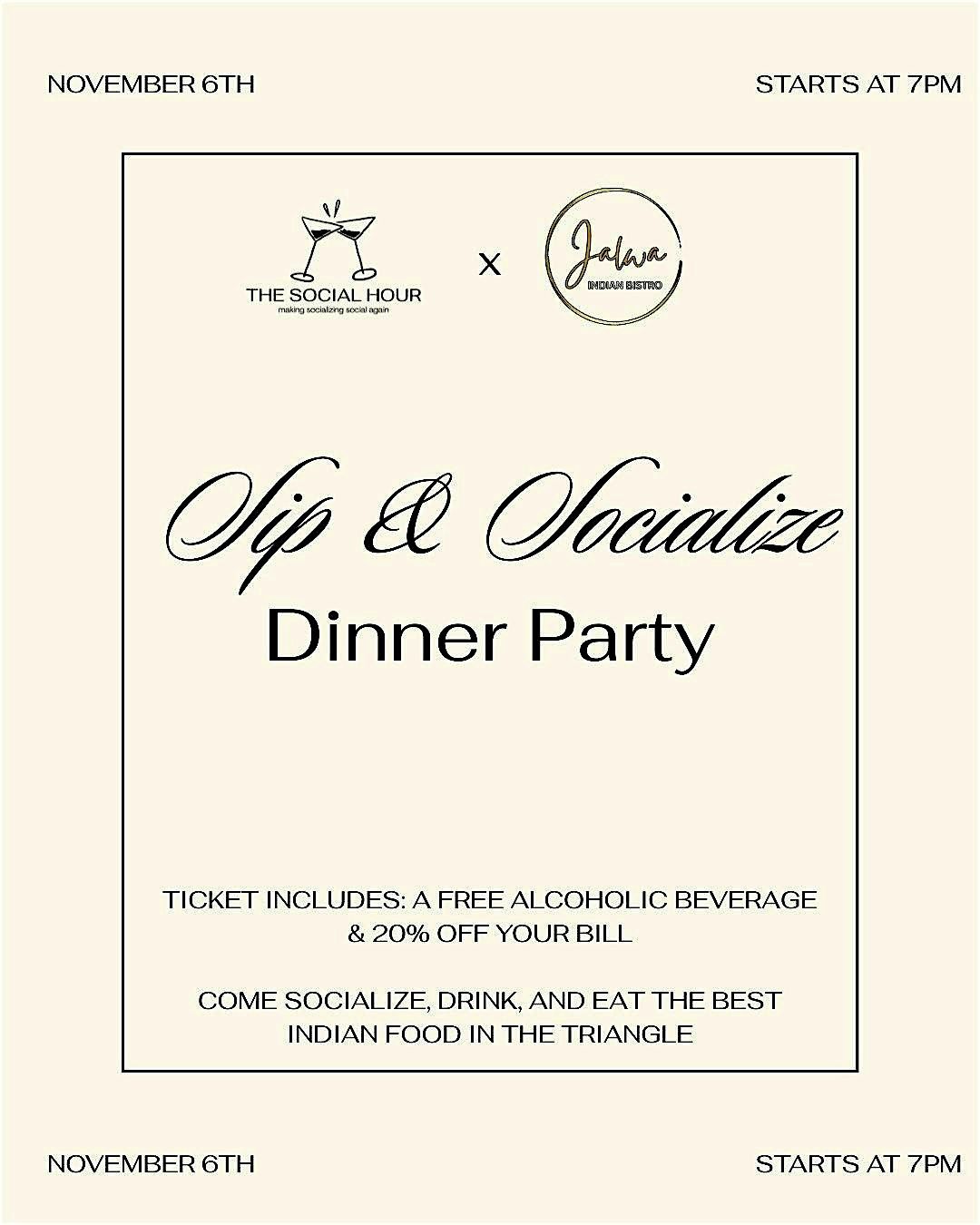 Sip & Socialize Dinner Party