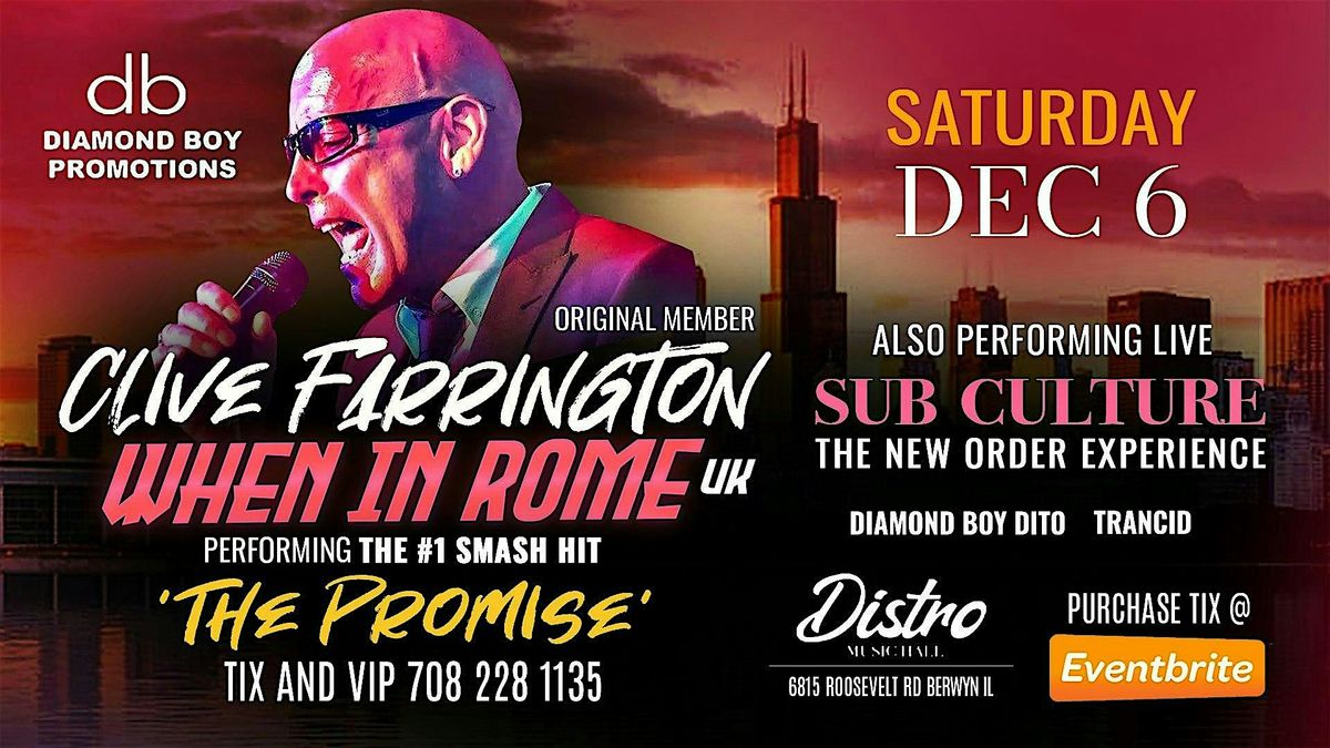 CLIVE FARRINGTON OF WHEN IN ROME UK WITH SUB CULTURE