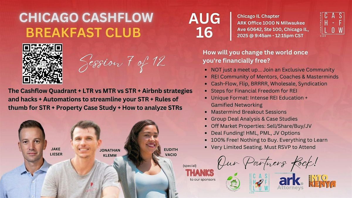 Chicago Cashflow Breakfast Club: REI Education & Networking event - 8\/16