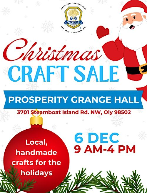Prosperity Grange's Annual Christmas Craft Sale