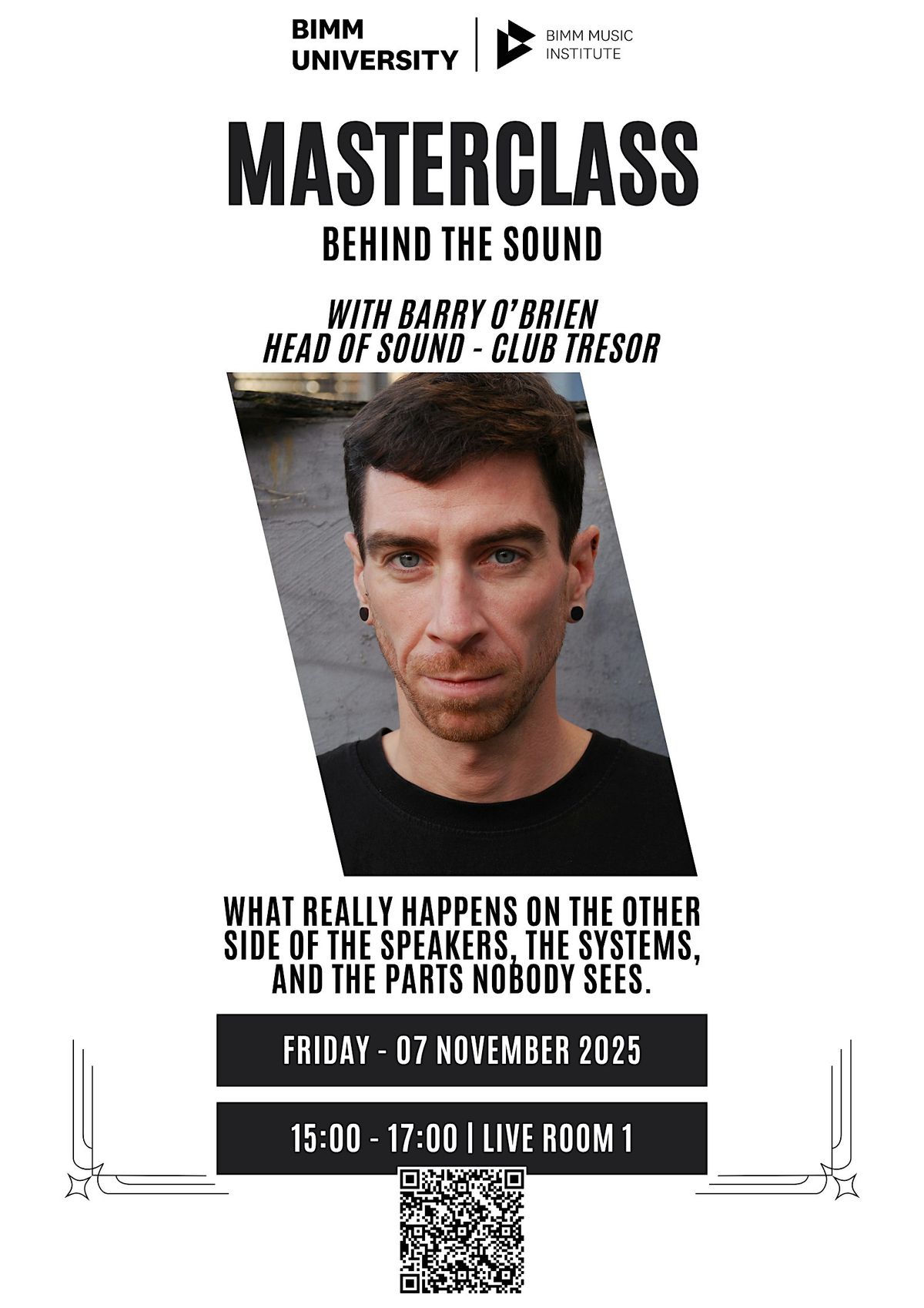 BIMM Music Institute Berlin Masterclass - Barry O'Brien 7th November