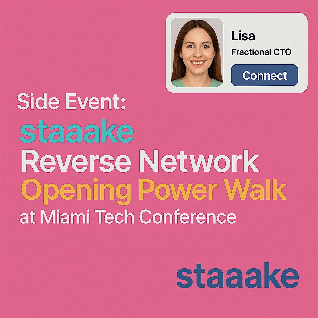 staaake Reverse Network Opening Power Walk at Miami Tech Conference