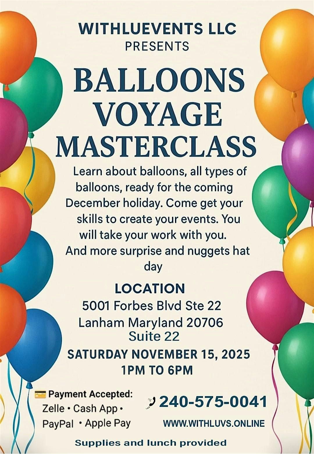 Balloons Voyage Masterclass