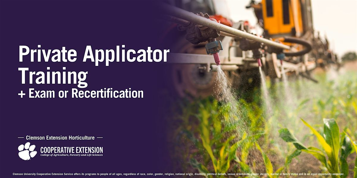 Private Applicator Training + Exam or Recertification