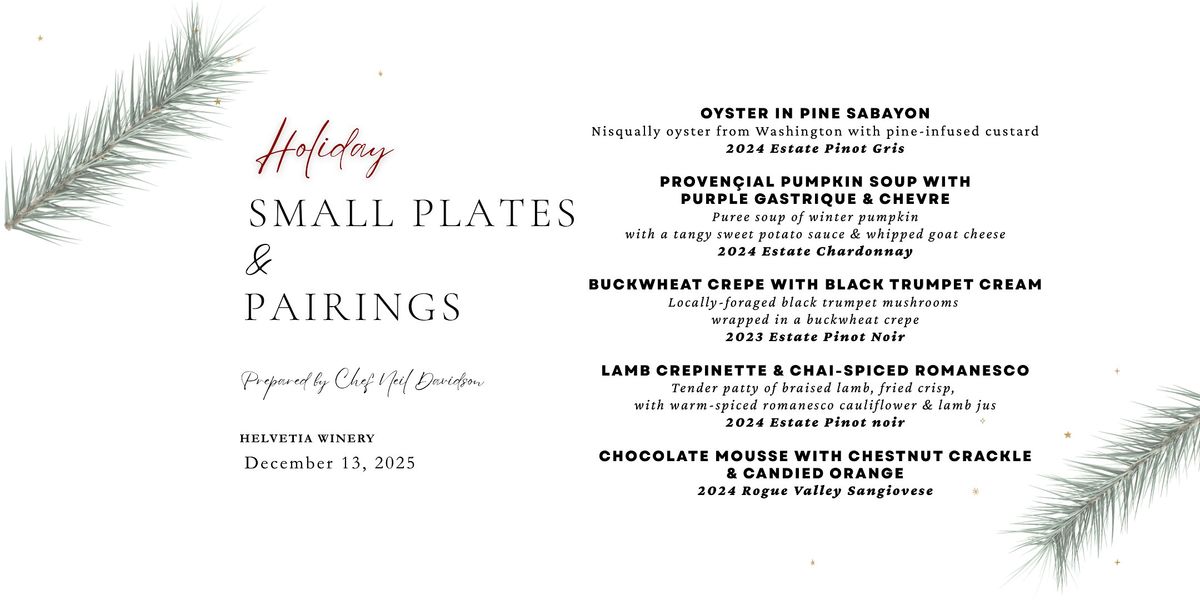 Holiday Small Plates & Wine Pairing