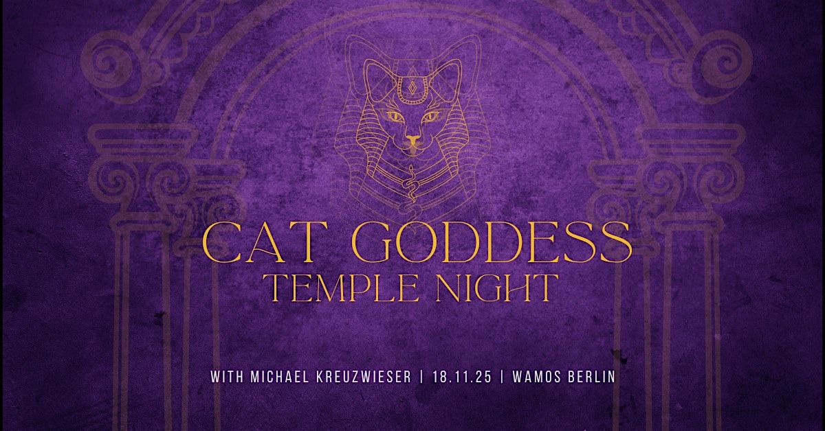 CAT GODDESS TEMPLE NIGHT