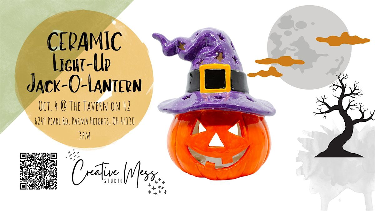 Ceramic light-up Jack-O-Lantern | The Tavern on 42