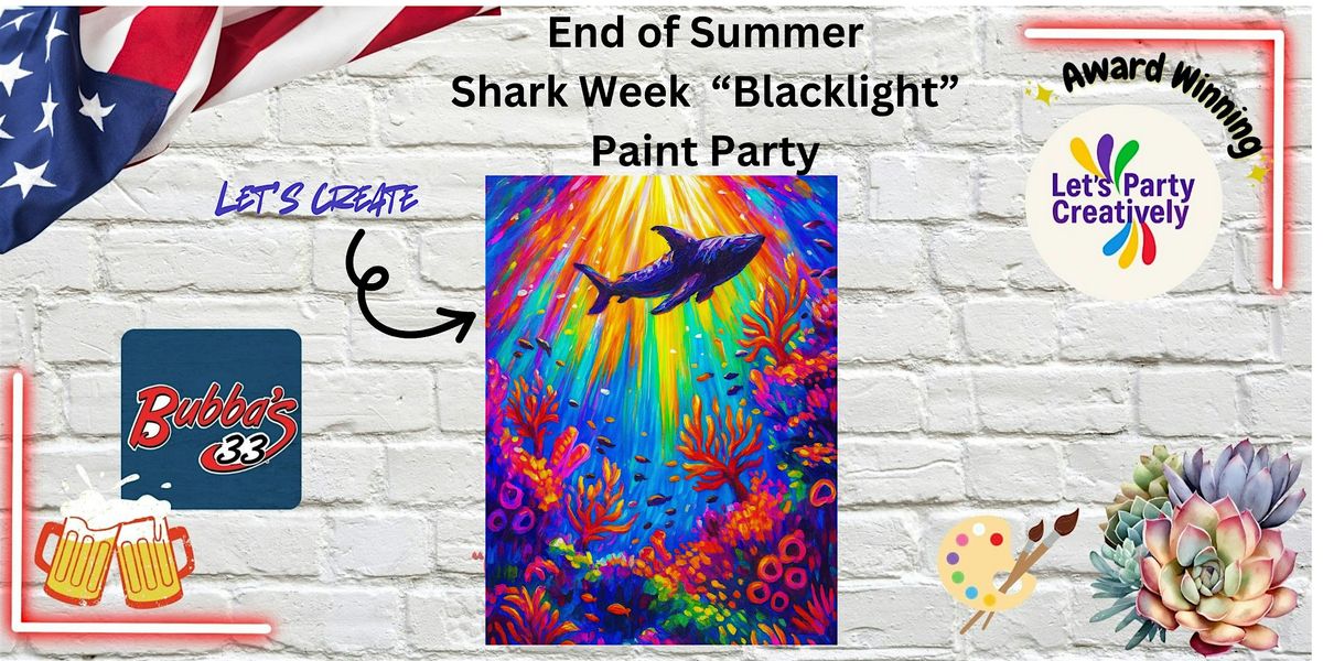Shark Week Black Light Paint Party