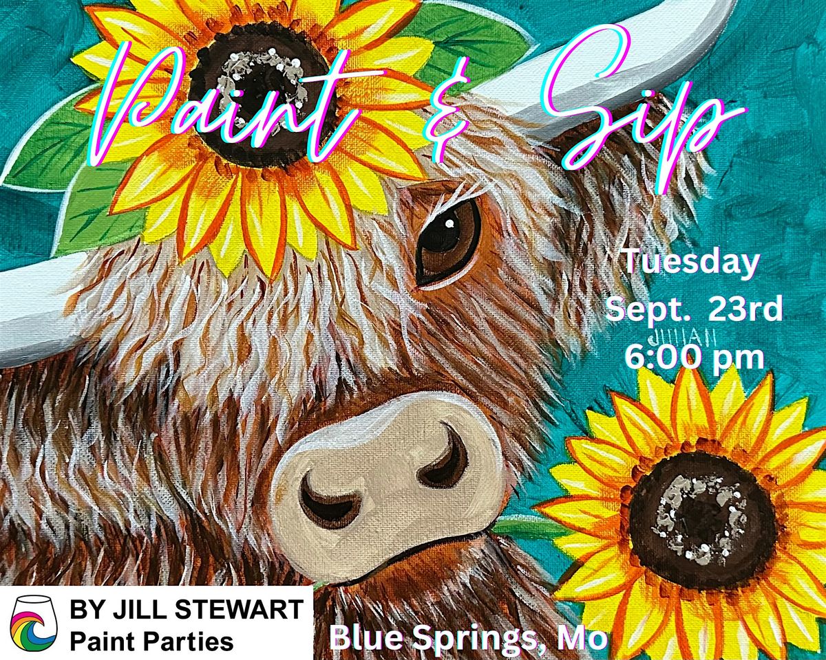 Sunflower Cow Paint Party 2
