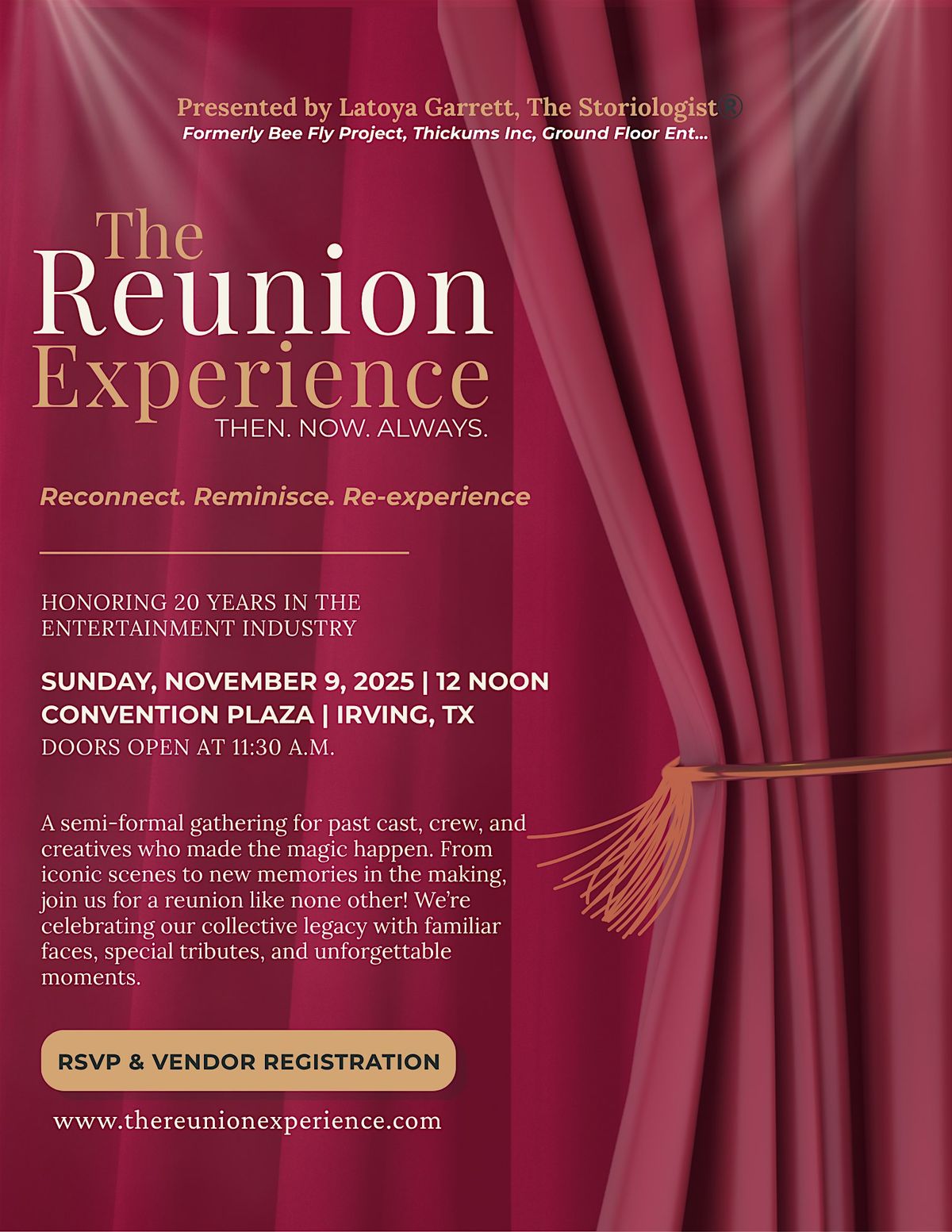 The Reunion Experience - Then. Now. Always.