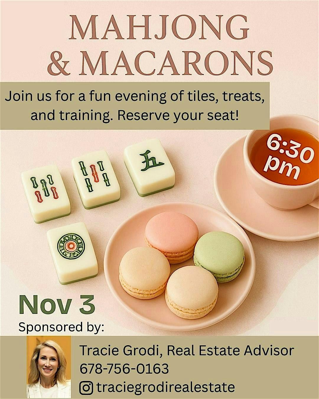 Mahjong & Macarons