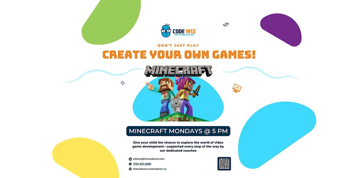 Minecraft Mondays at Code Wiz Edison