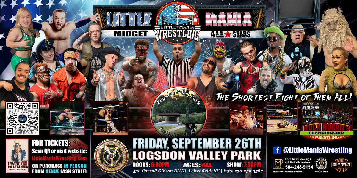 Leitchfield, KY - Little Mania Midget Wrestling @Logsdon Valley Park