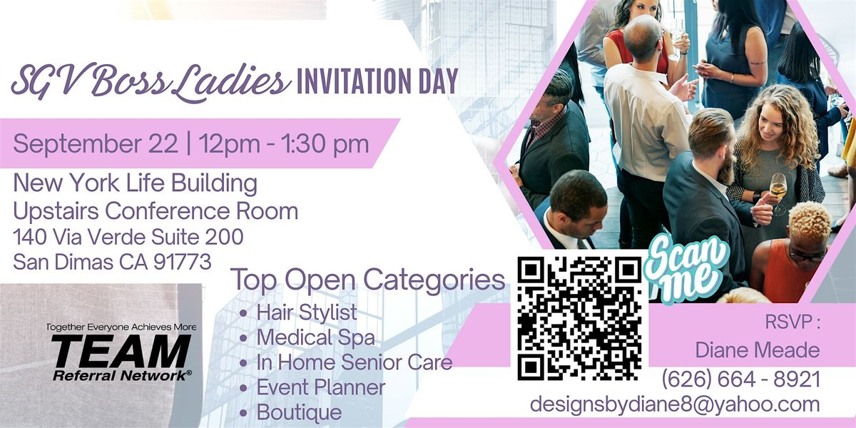 SGV BOSS Ladies \u2013 Invitation Day