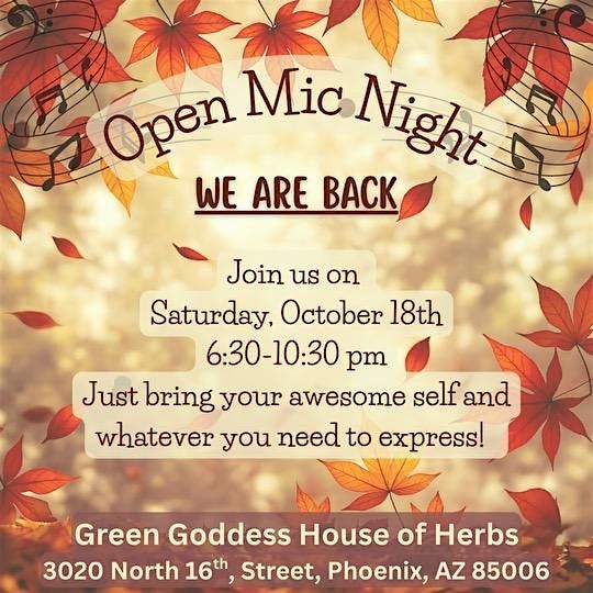 Open Mic Night at Green Goddess