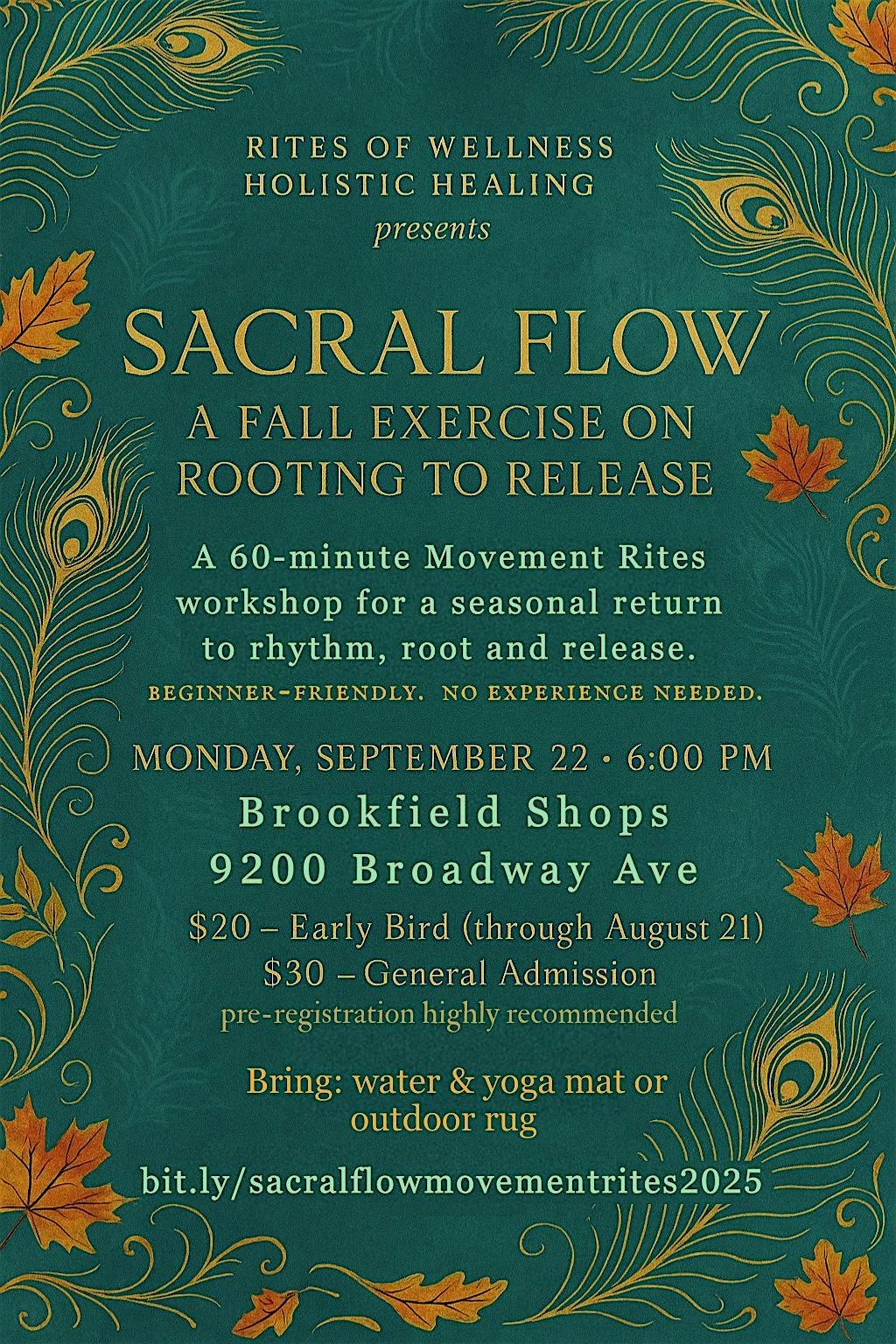 Sacral Flow: A Fall Exercise on Rooting to Release Movement Workshop