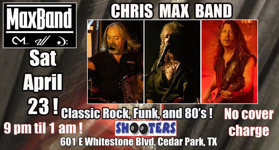 Chris MaxBand/Shooters Cedar Park Sat April 23! | Shooters Billiards ...