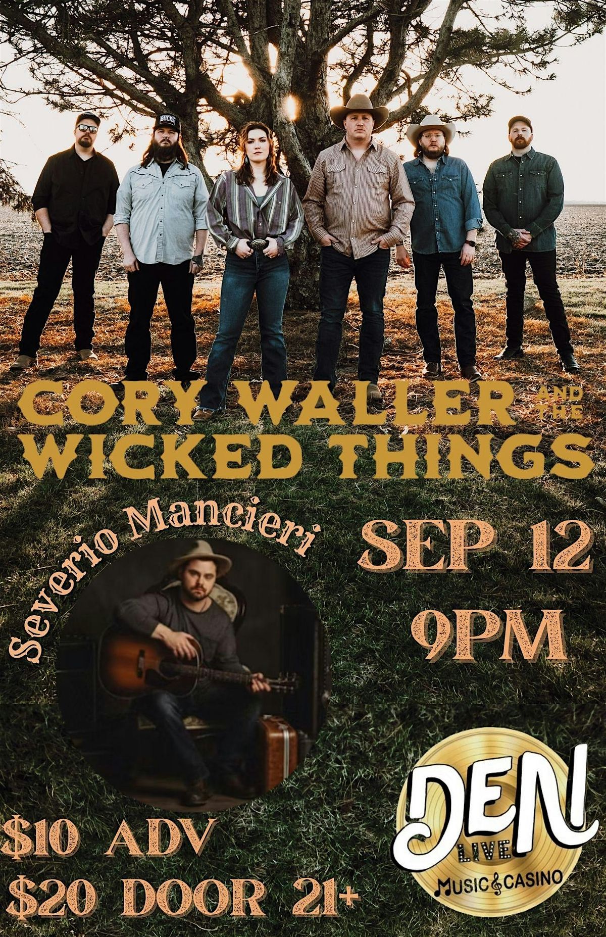 Cory Waller & The Wicked Things with Severio Mancieri live at The Den!