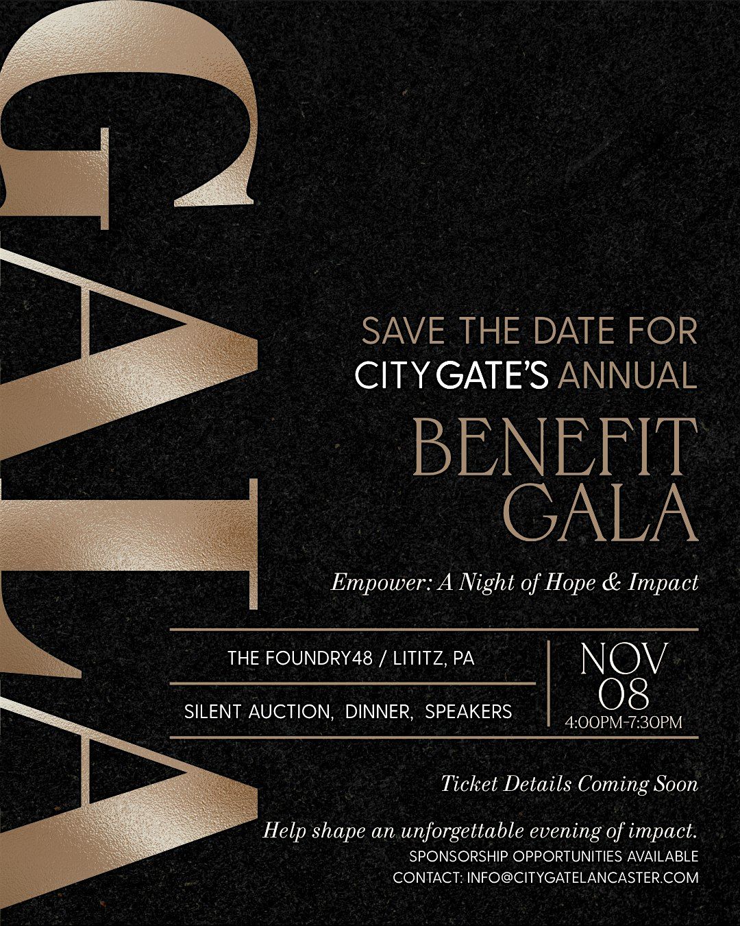 City Gate Gala {Save The Date}