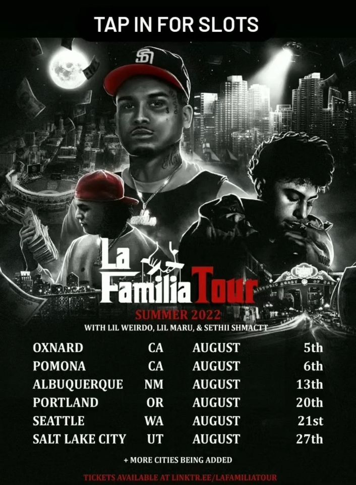 La Familia Tour Summer 2022 The Jam Spot, Albuquerque, NM August 13