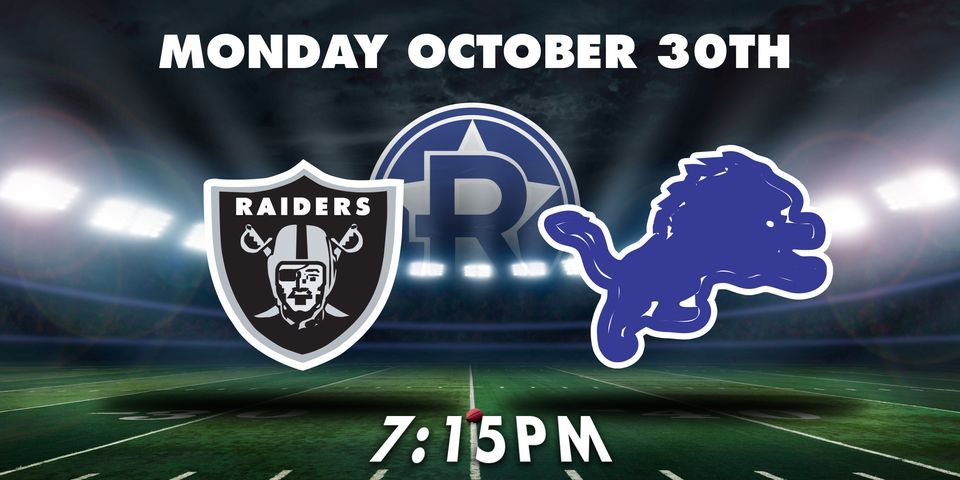Monday Night Football Raiders Vs Lions At The Revel The Revel Patio Grill Frisco October 16 