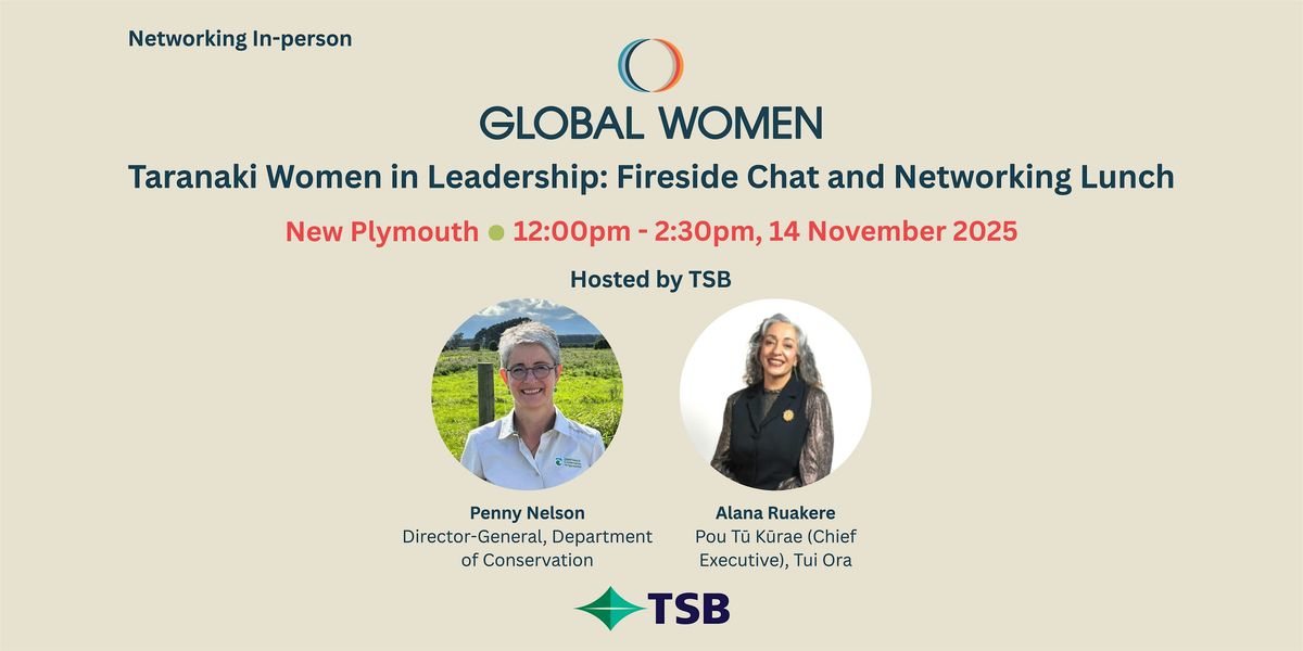 Taranaki Women in Leadership Event: Fireside Chat and Networking Lunch