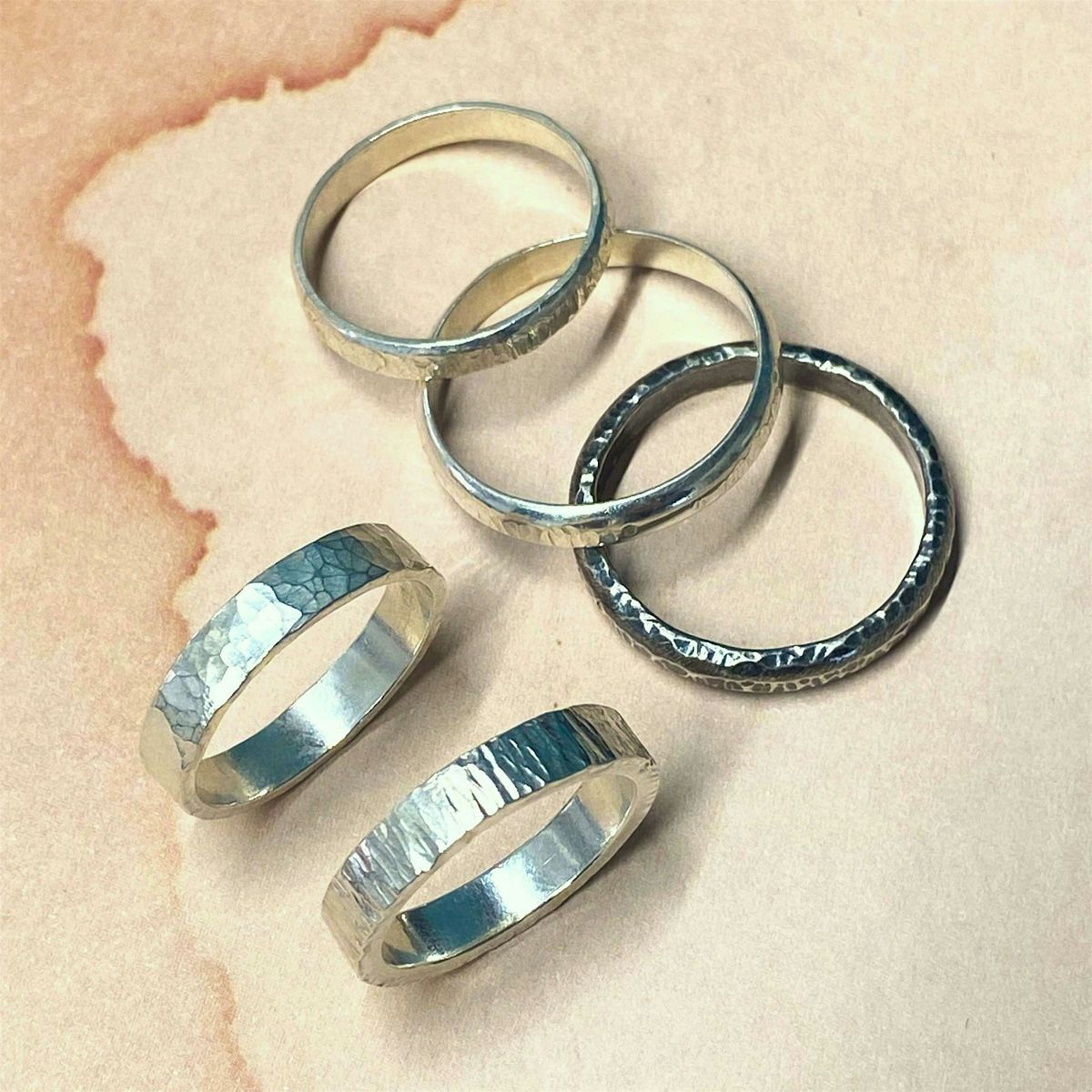 Hammered Silver Ring Workshop