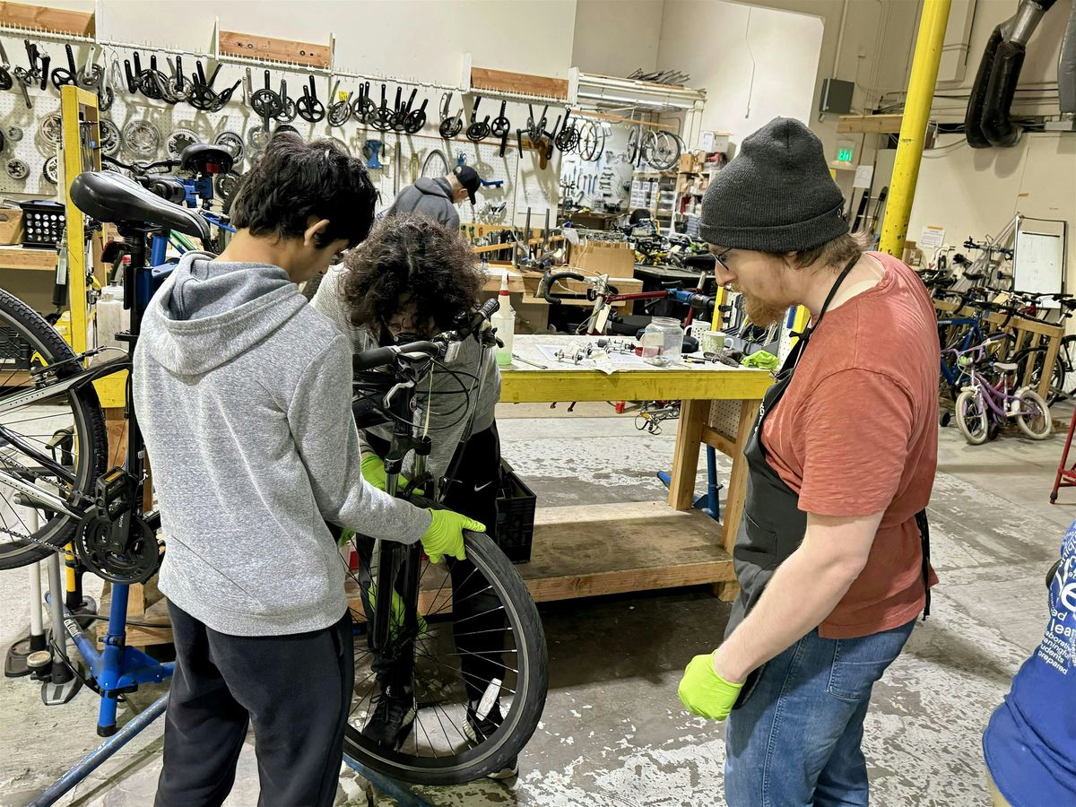 YMSL, NCL, and BTC volunteer event at the Bicycle Exchange