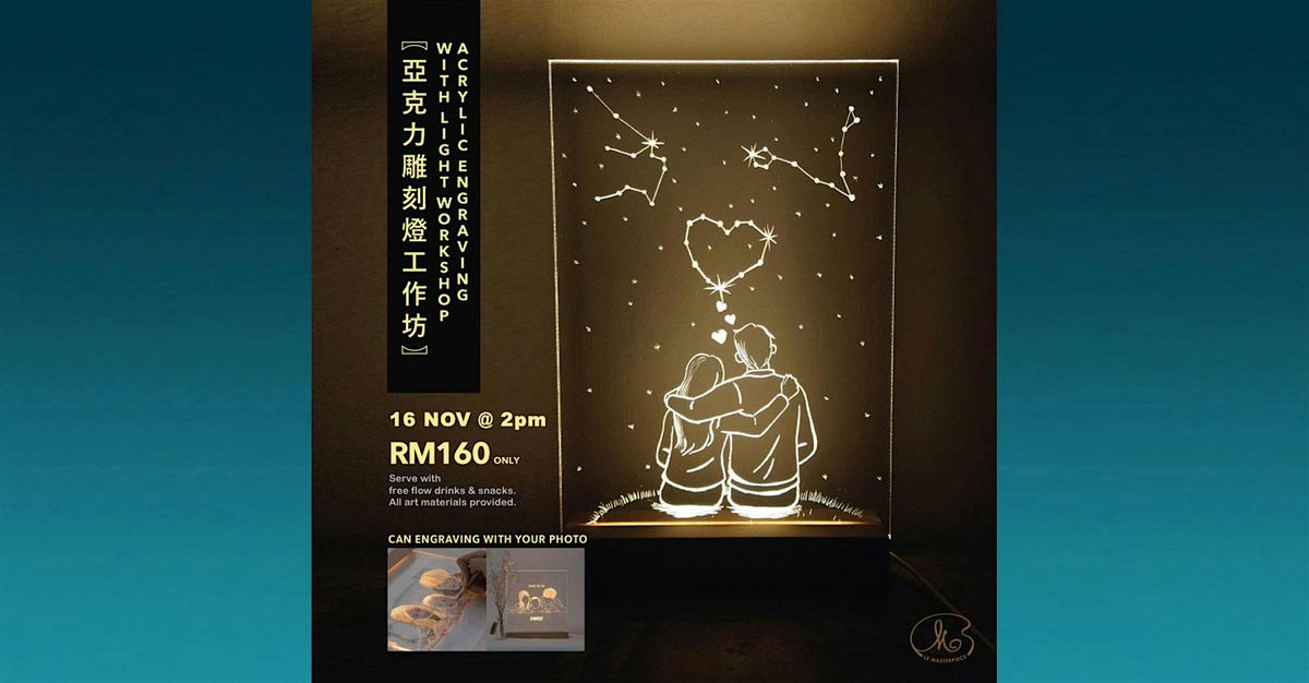 Sunday Workshop: Acrylic Engraving- with your photo (2pm Sun)