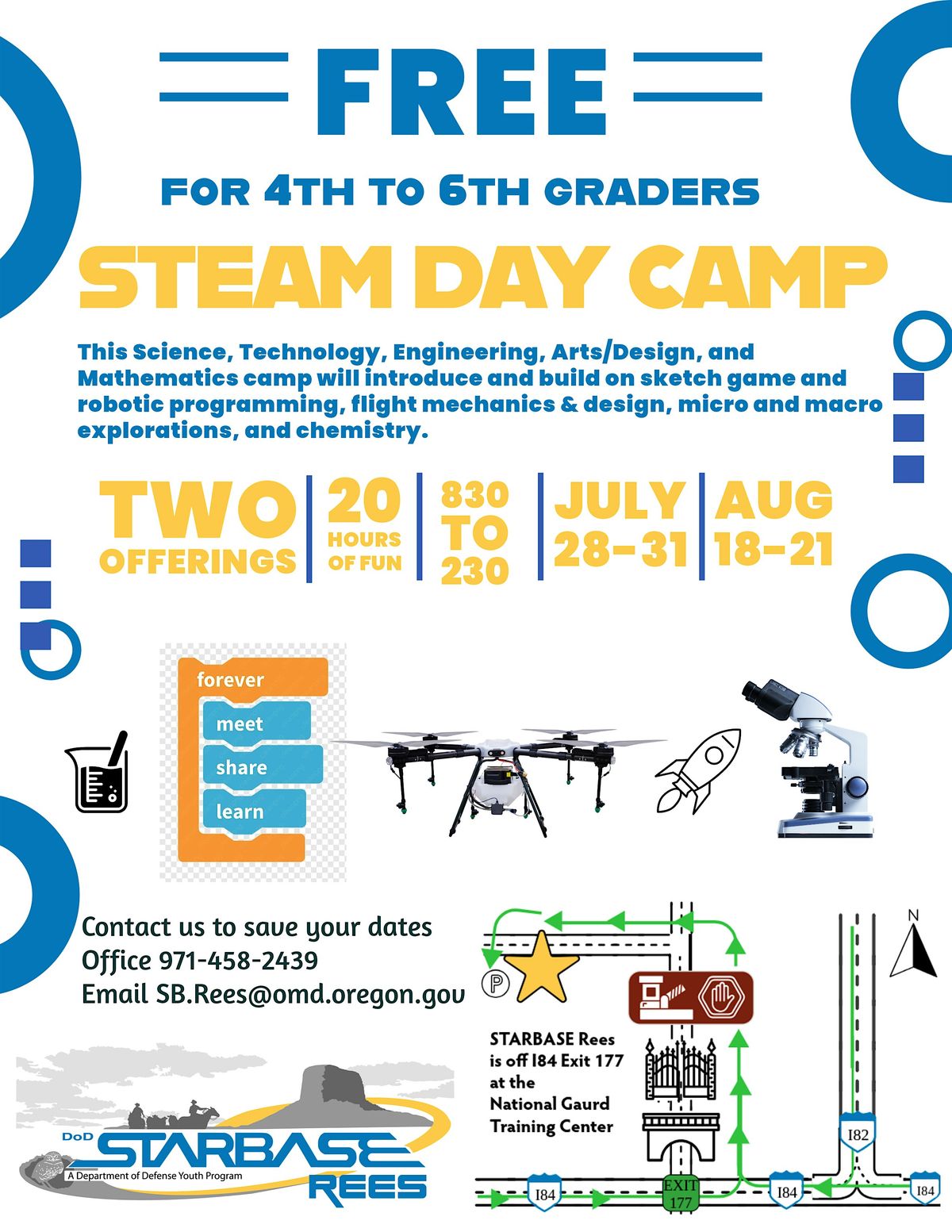 AUGUST STEAM CAMP FOR 4th-6th Graders