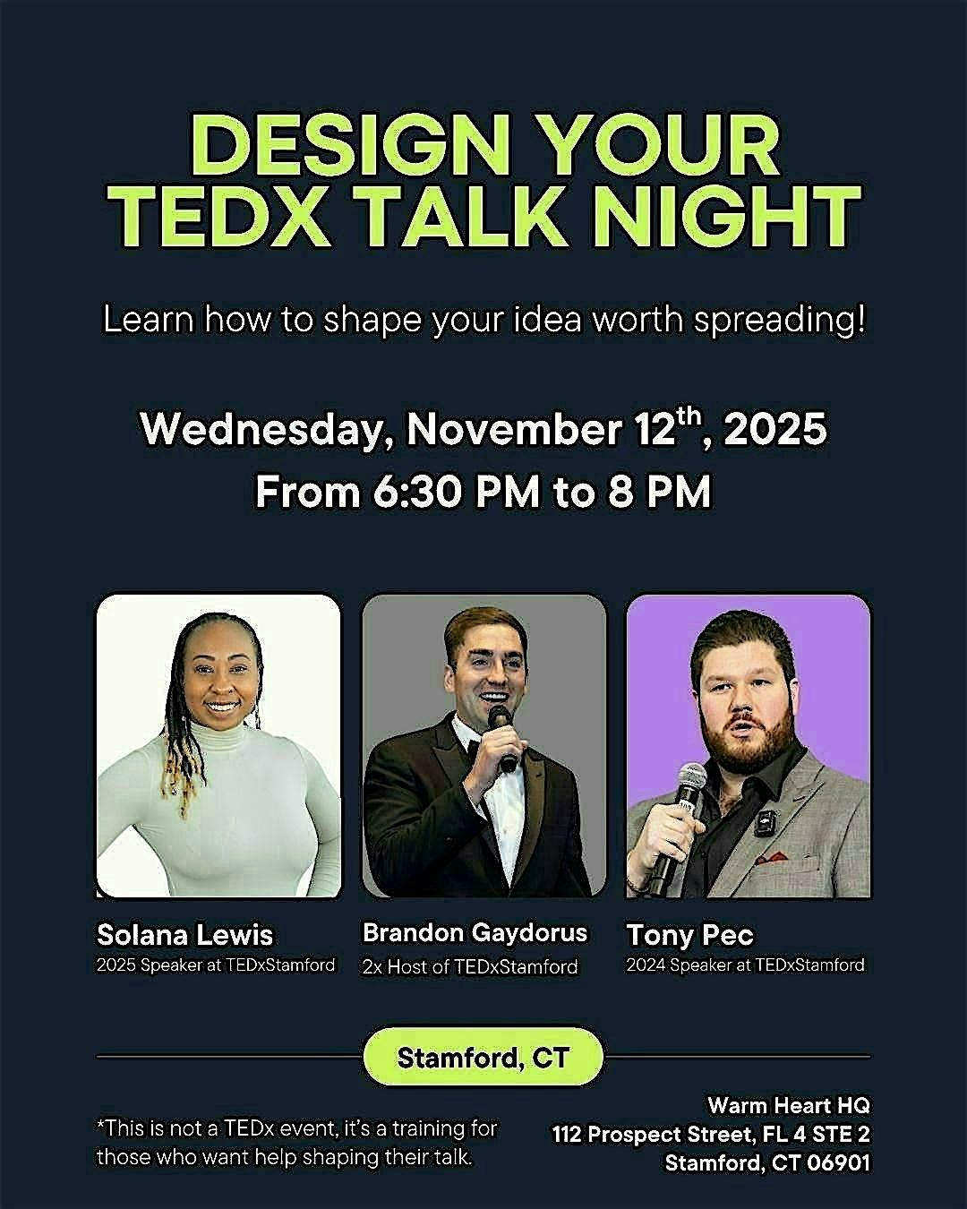 Design Your TEDx Talk Night