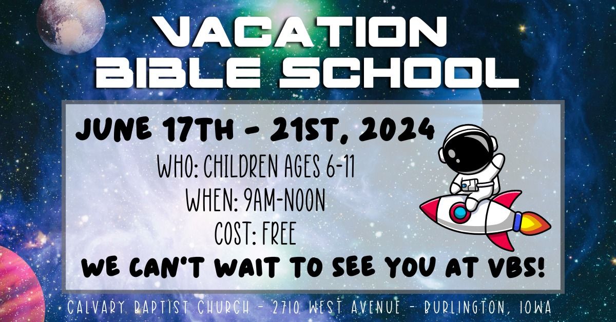 Vacation Bible School 2024 : NASA