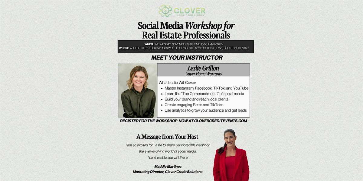 Social Media  Workshop for Real Estate Professionals