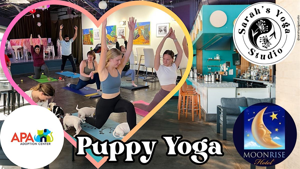 Puppy Yoga at Moonrise Hotel with Sarah's Yoga Studio
